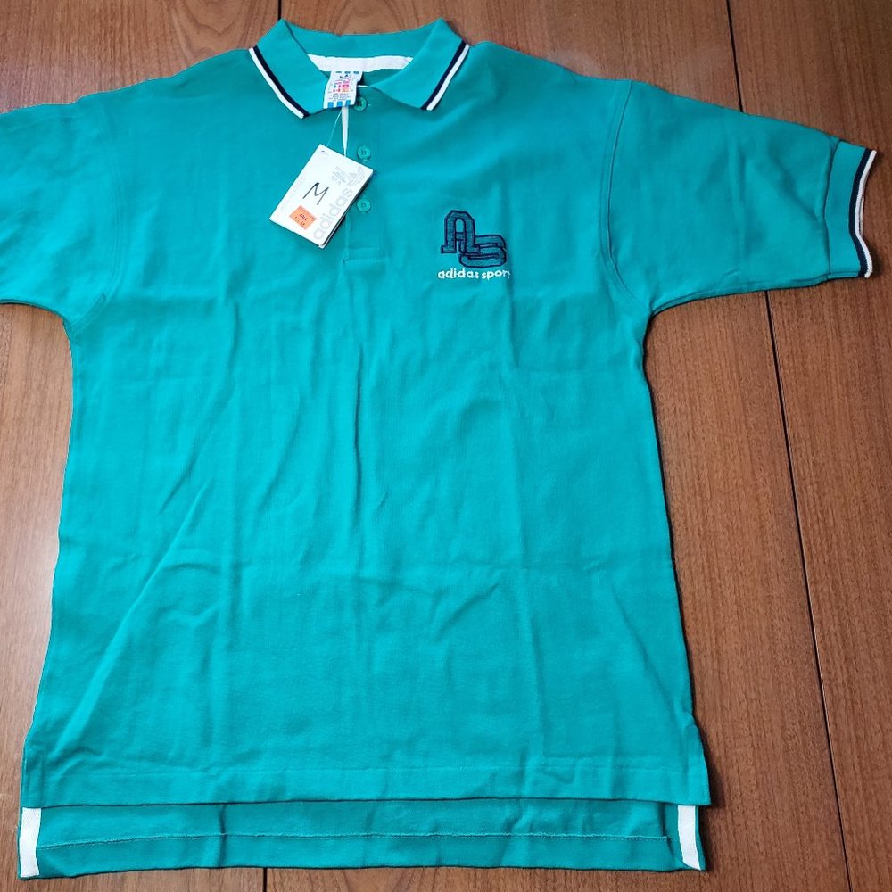 Vintage 90s Adidas Soccer Polo Jersey Size M NEW
